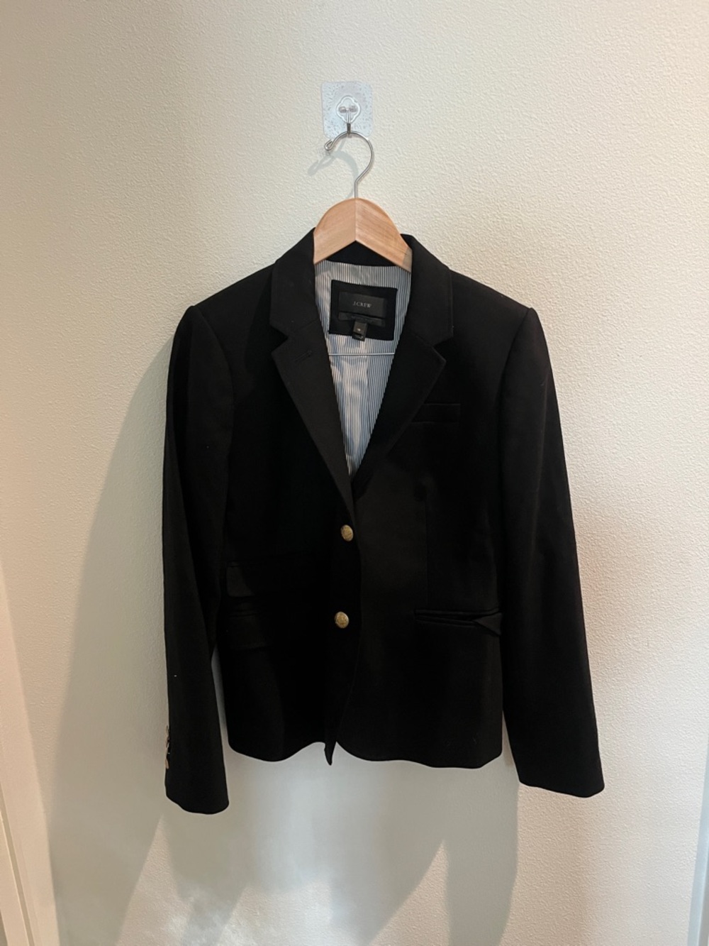J. Crew SchoolBoy Blazer Black Two-Button Notch Lapel 10